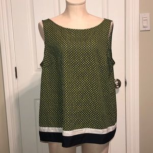3/$40 LOFT green sleeveless blouse/top